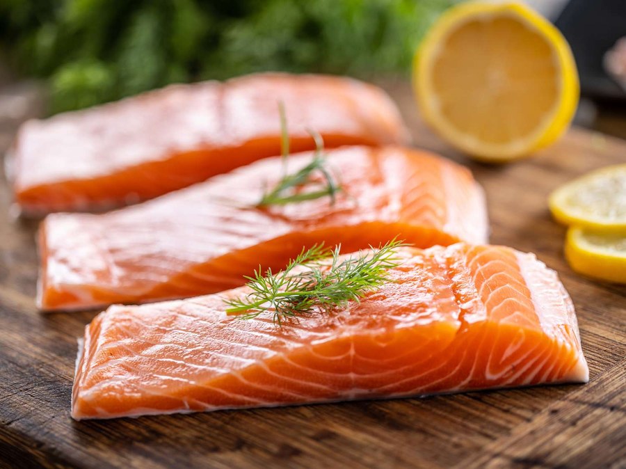 Premium salmon fillets from Amiri Seafood's product range